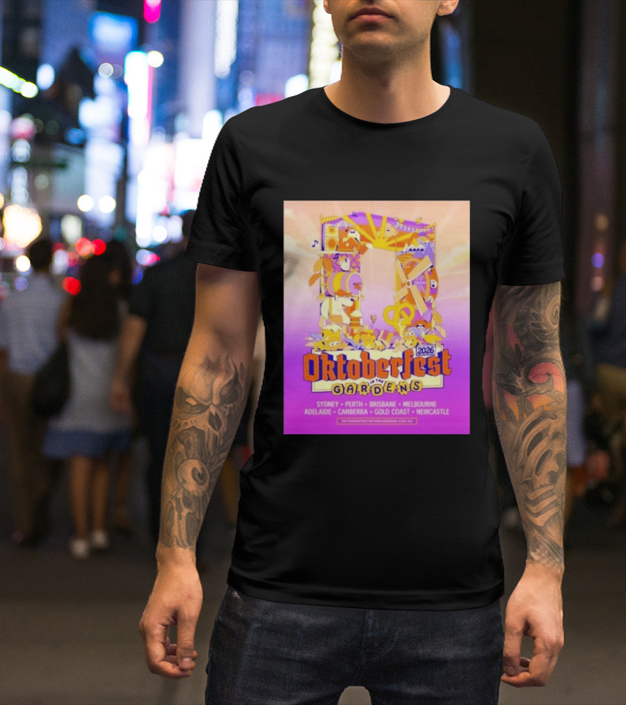 Oktoberfest In The Gardens 2026 Australian Tour Sydney Perth Brisbane Melbourne Adelaide Canberra Gold Coast Newcastle T-Shirt
