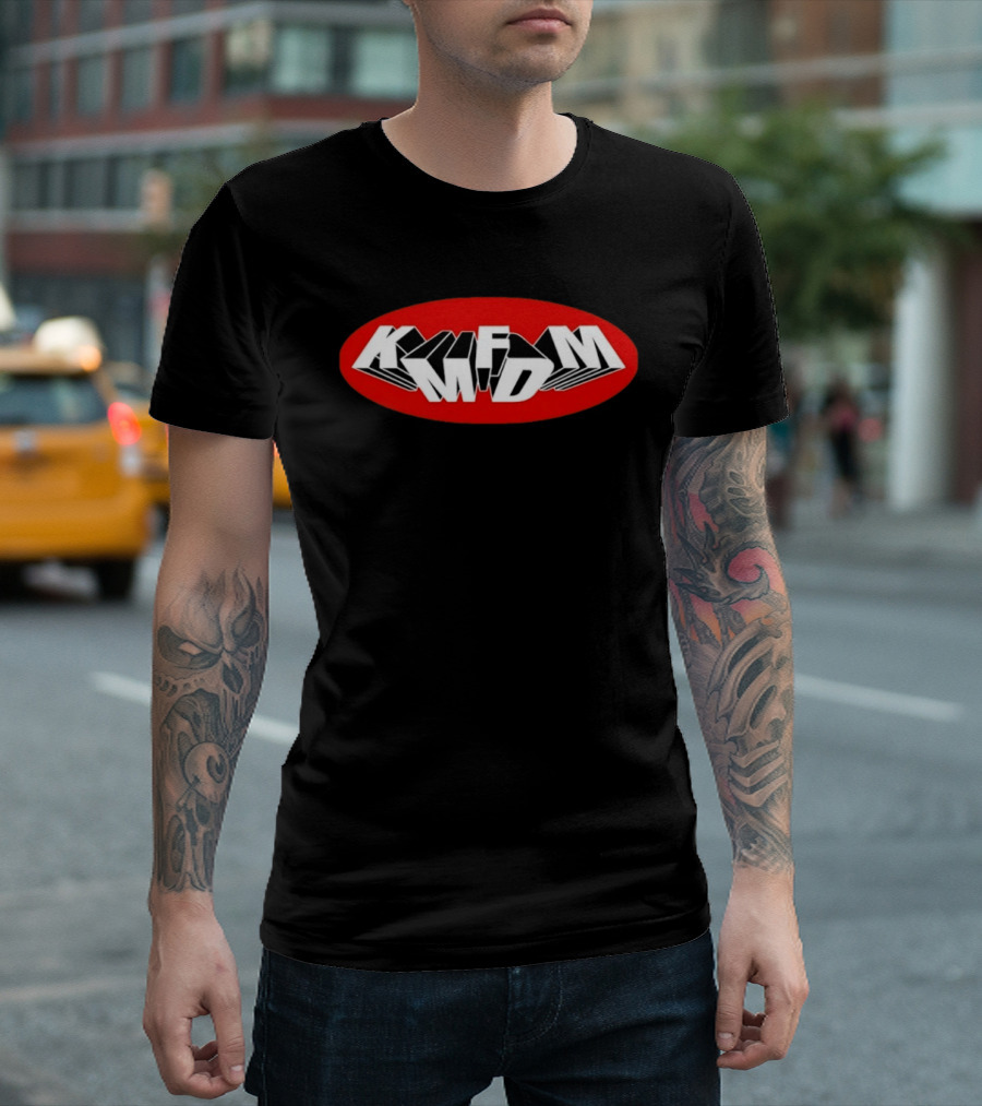 KMFDM Industrial Rock Electronic Music Oval Red T-Shirt