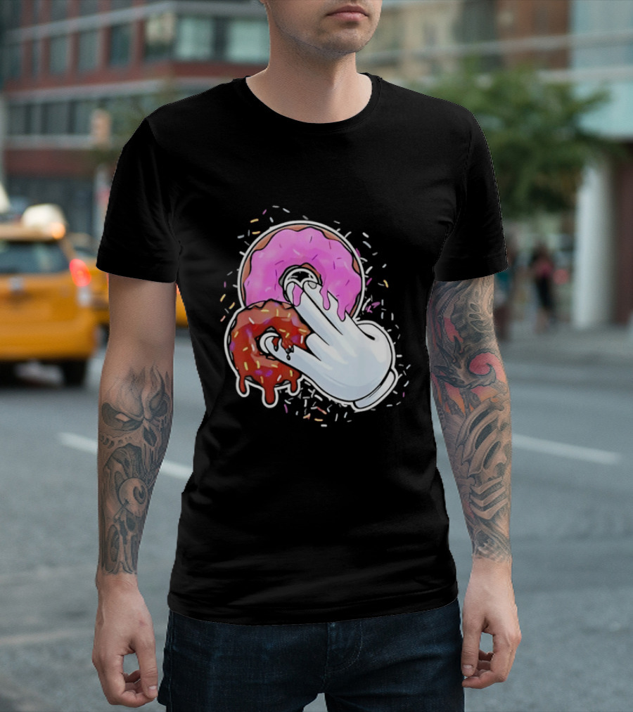 Two In The Pink One In The Stink Donut Gesture Sprinkles T-Shirt