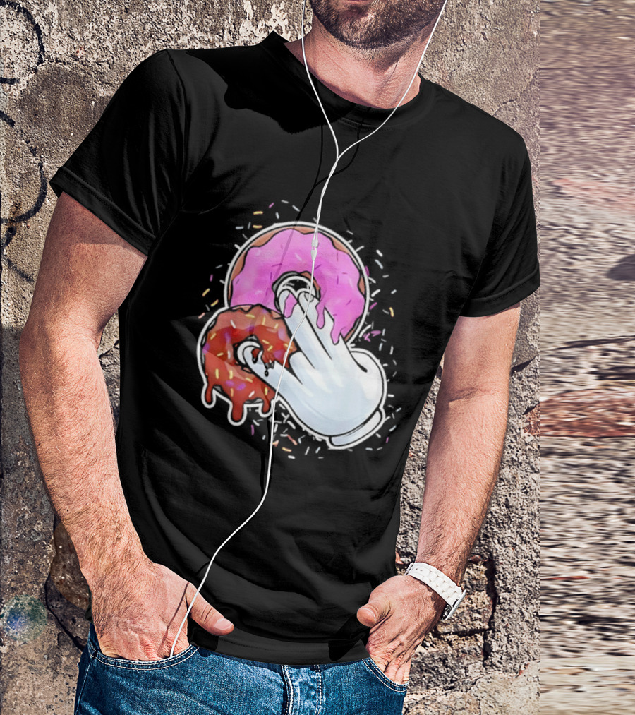 Two In The Pink One In The Stink Donut Gesture Sprinkles T-Shirt