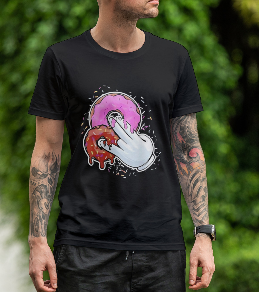 Two In The Pink One In The Stink Donut Gesture Sprinkles T-Shirt