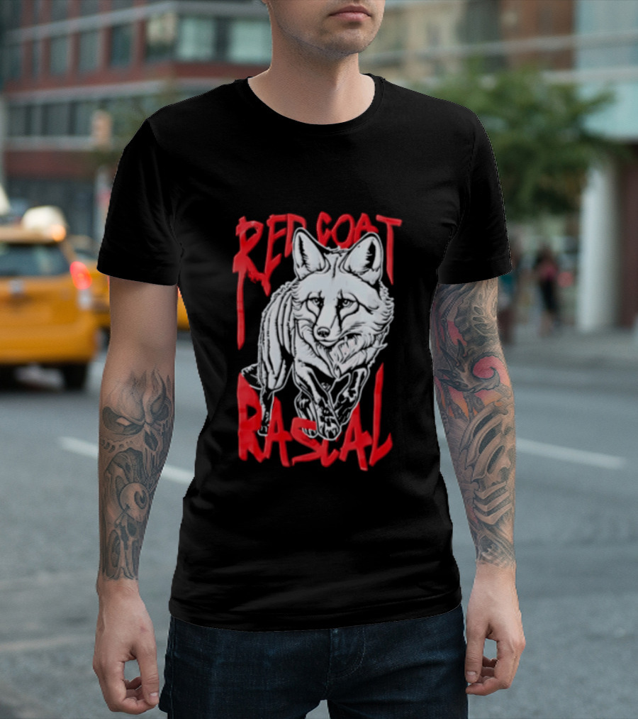 Red Coat Rascal Distressed Running Fox T-Shirt