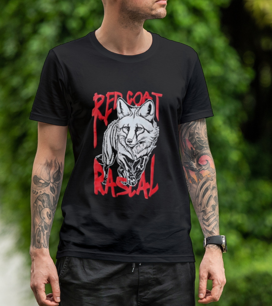 Red Coat Rascal Distressed Running Fox T-Shirt