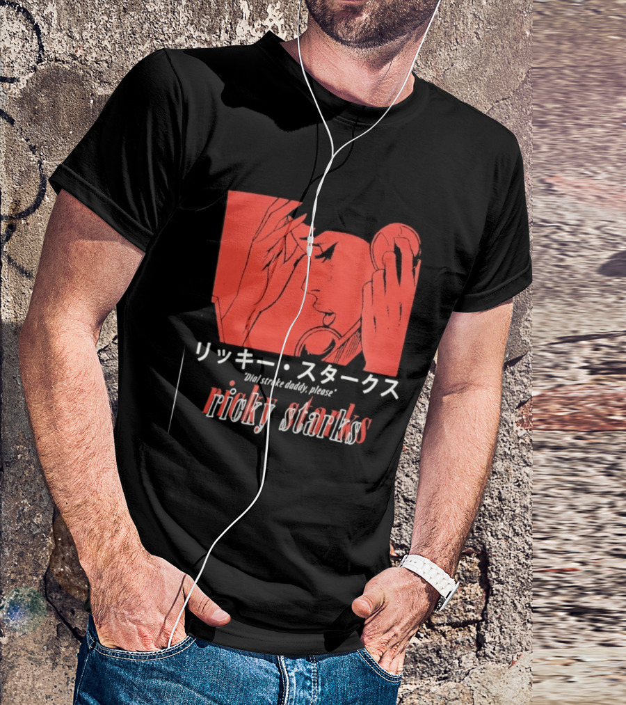 Ricky Starks Please Dial Stroke Daddy Japanese Style AEW T-Shirt