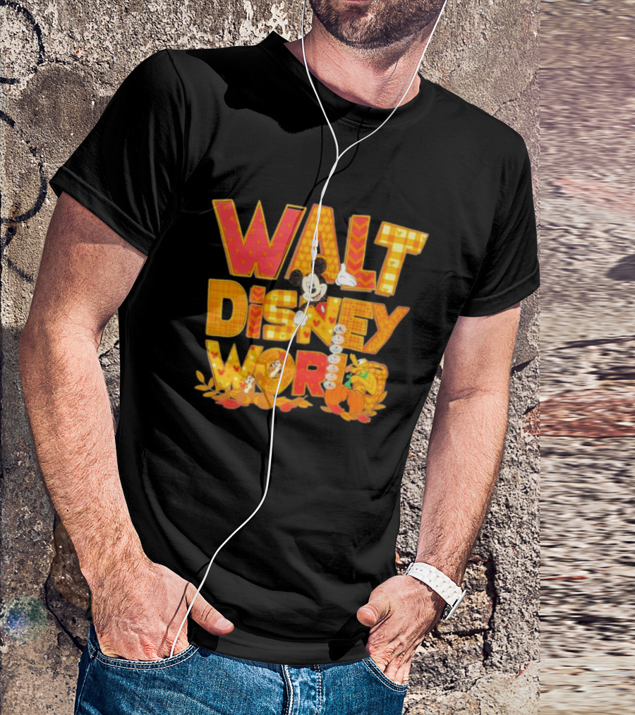Walt Disney World Mickey Mouse Pluto Disney Characters Fall T-Shirt