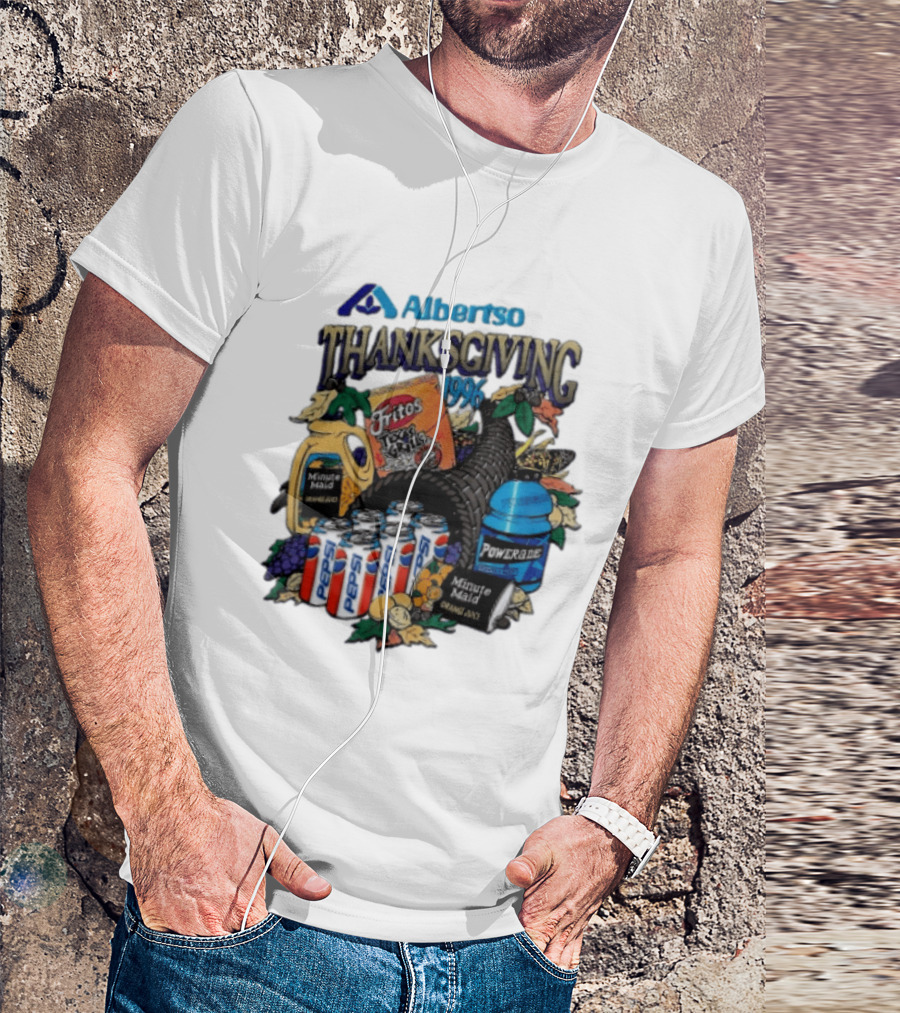 Albertsons Thanksgiving 1996 Fritos Pepsi Powerade Minute Maid Collage T-Shirt