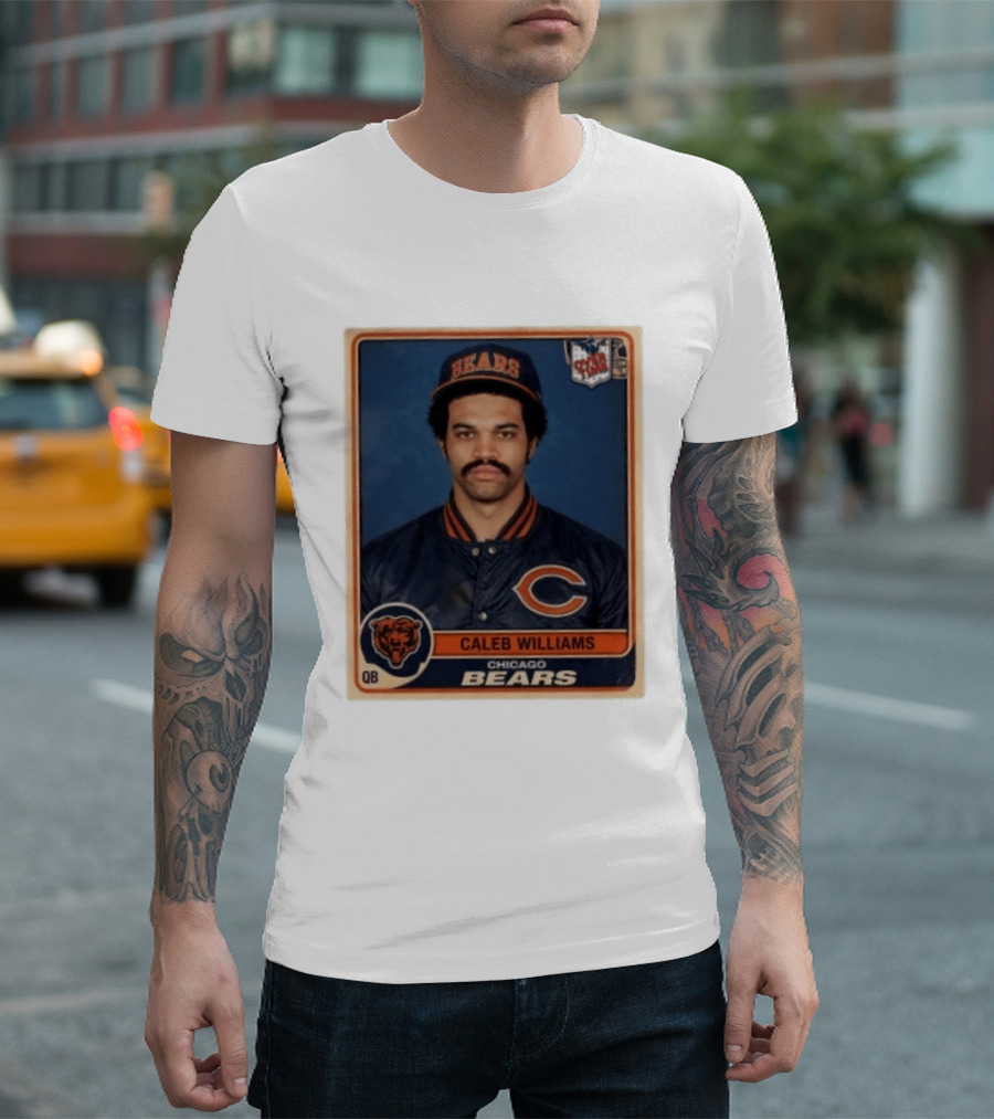 Caleb Williams Chicago Bears QB Vintage Football Card T-Shirt