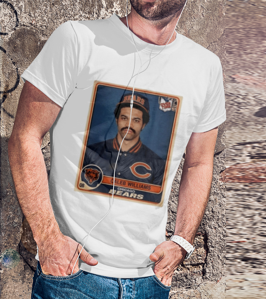 Caleb Williams Chicago Bears QB Vintage Football Card T-Shirt