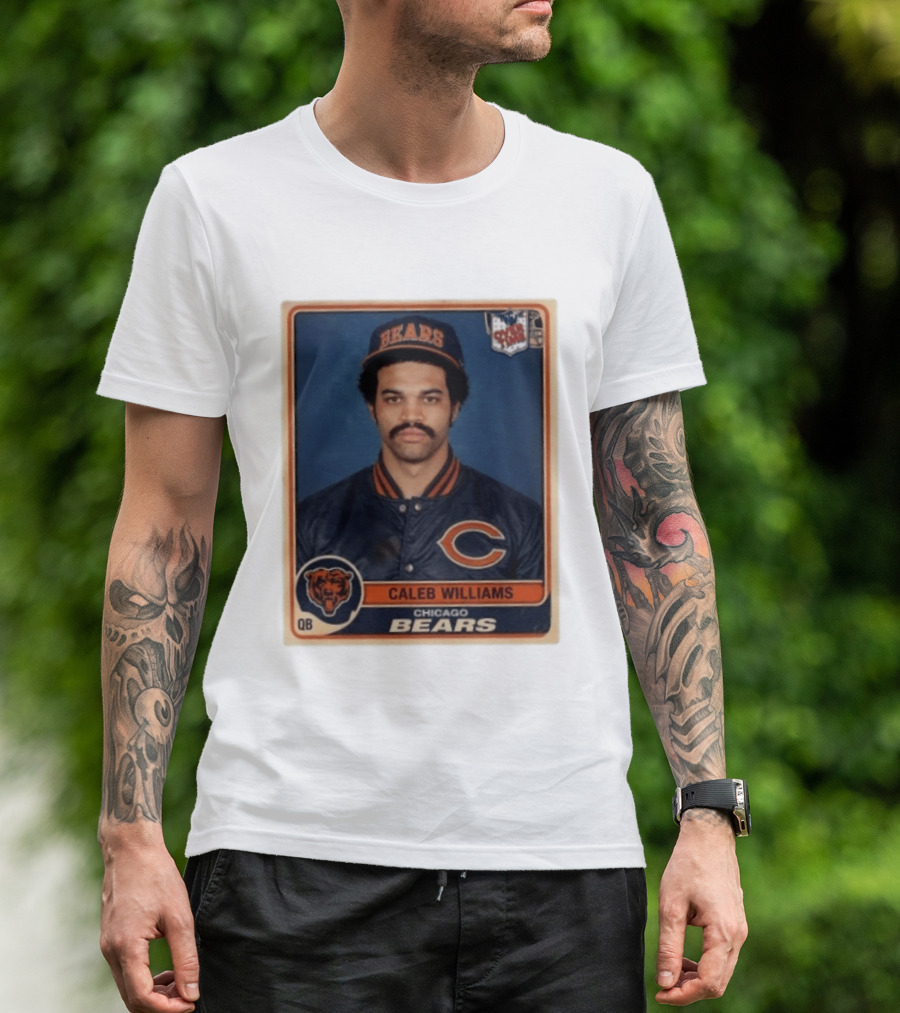 Caleb Williams Chicago Bears QB Vintage Football Card T-Shirt