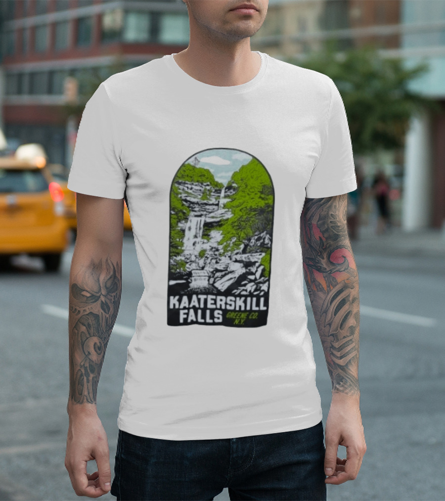 Kaaterskill Falls Greene Co NY Scenic Nature Waterfall Landscape T-Shirt
