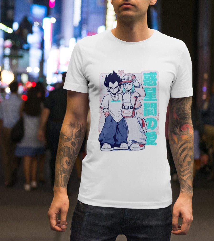 Vegeta Bulma Capsule Corp Love Dragon Ball Z Kanji T-Shirt