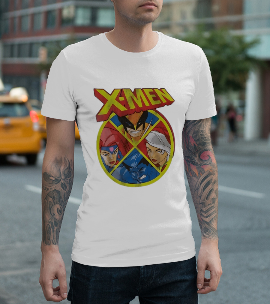 X Men Wolverine Jean Grey Rogue Beast Classic Comic Characters T-Shirt