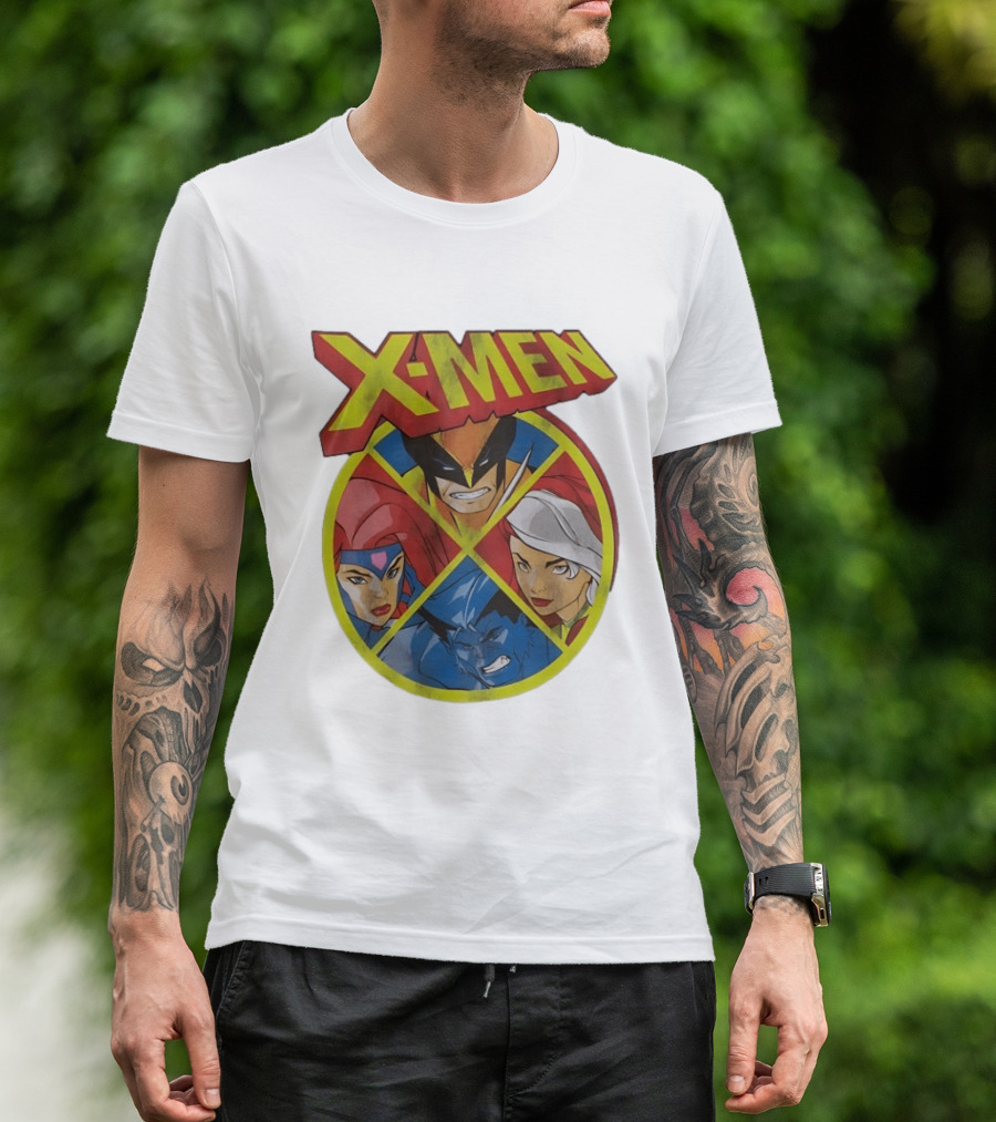 X Men Wolverine Jean Grey Rogue Beast Classic Comic Characters T-Shirt