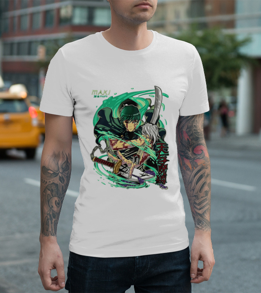 Maki Zenin Jujutsu Kaisen Anime Manga JJK Sword T-Shirt