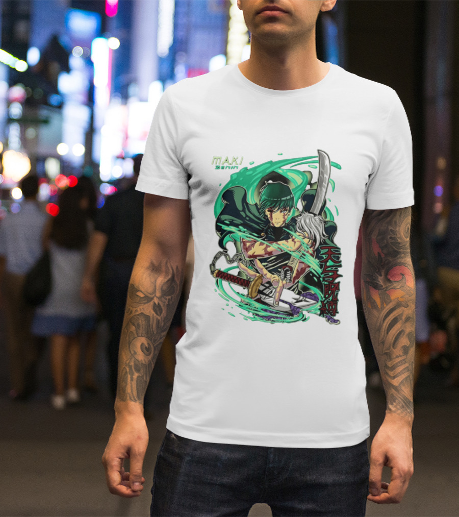 Maki Zenin Jujutsu Kaisen Anime Manga JJK Sword T-Shirt