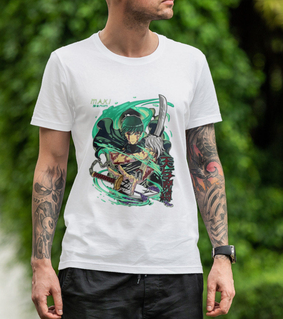 Maki Zenin Jujutsu Kaisen Anime Manga JJK Sword T-Shirt