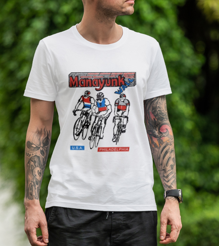 Manayunk Wall Classic USA Philadelphia Cycling Event T-Shirt