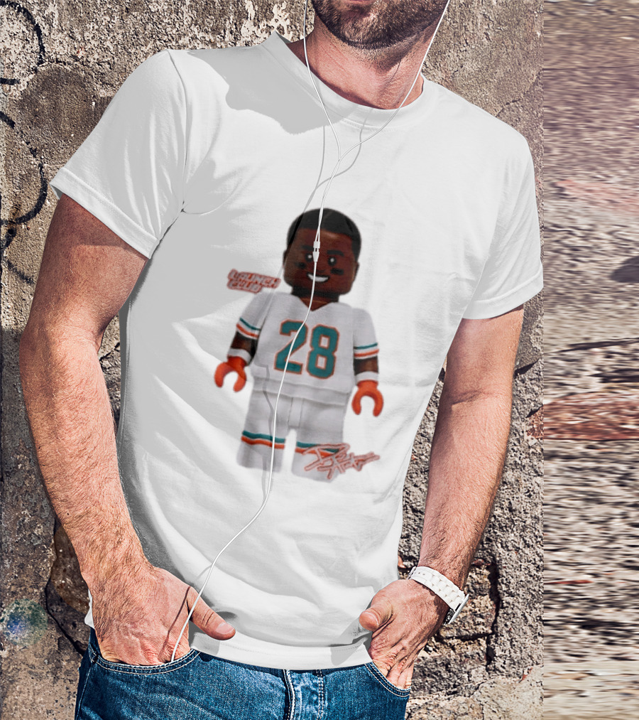 Miami Dolphins De'Von Achane 28 Launch Code Lego T-Shirt