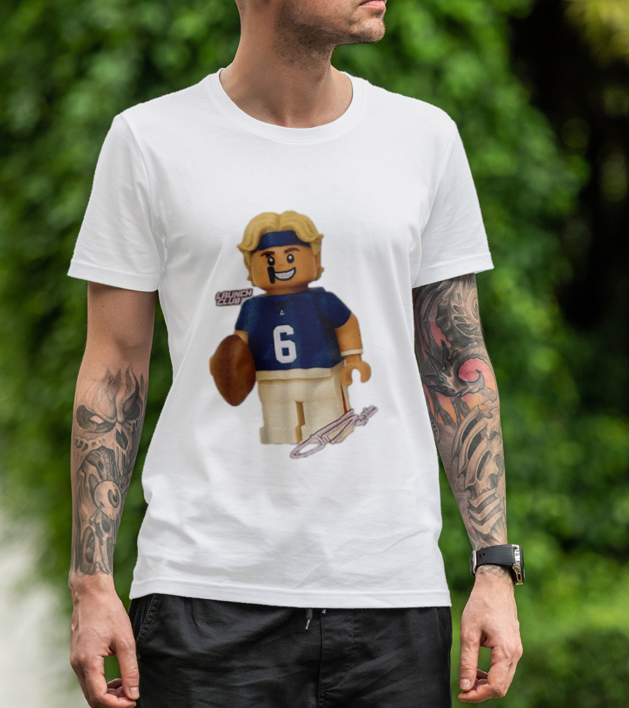 New York Giants Quarterback Jaxson Dart Lego Launch Club 6 Football Cartoon T-Shirt