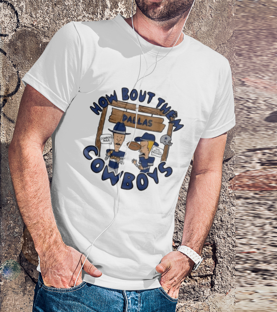How Bout Them Dallas Cowboys Character Cartoon Football Fun T-Shirt