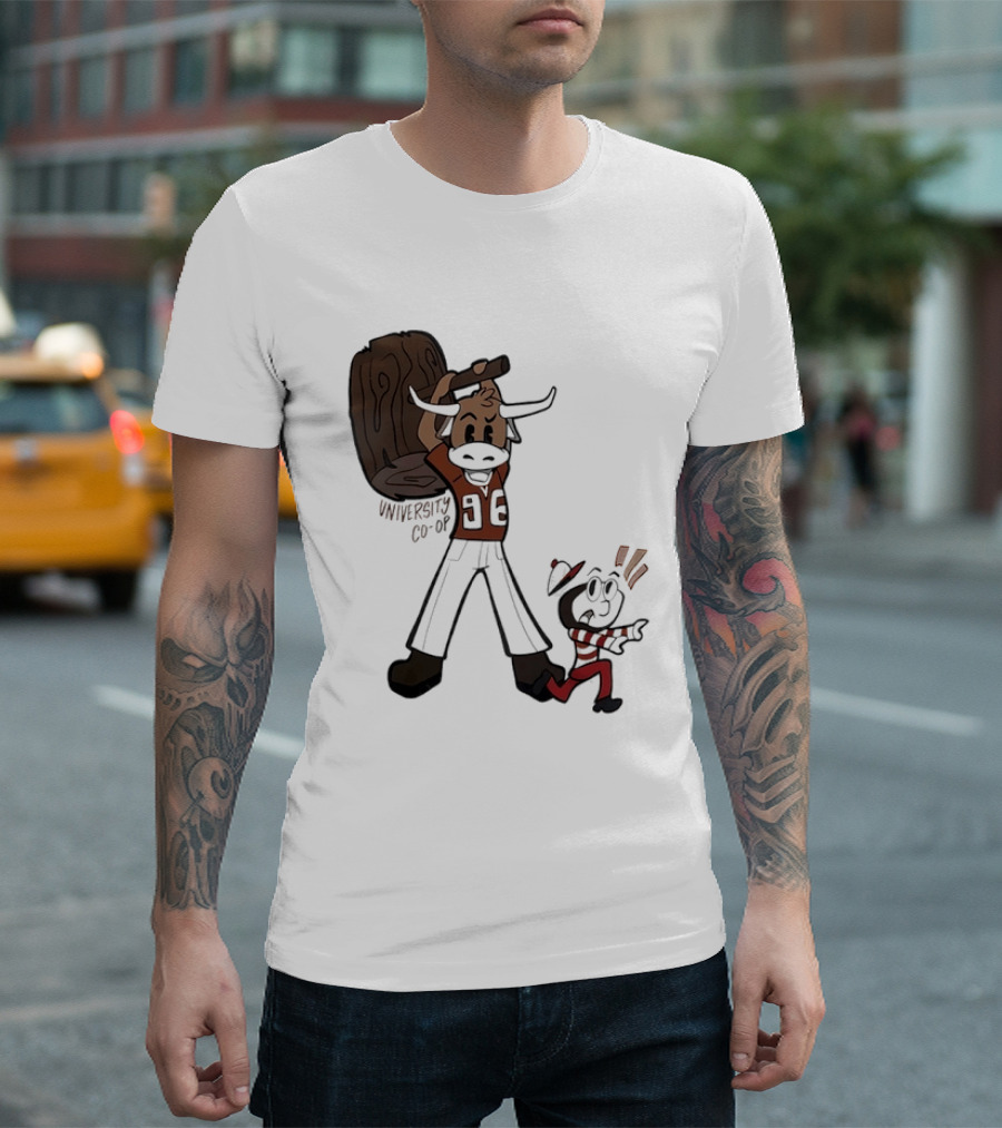 University Co Op Texas Longhorns Vs Ohio State Buckeyes 96 Mascot Showdown T-Shirt