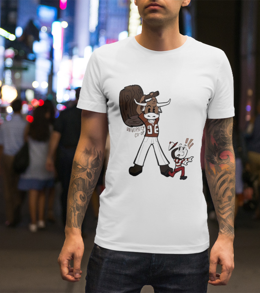 University Co Op Texas Longhorns Vs Ohio State Buckeyes 96 Mascot Showdown T-Shirt