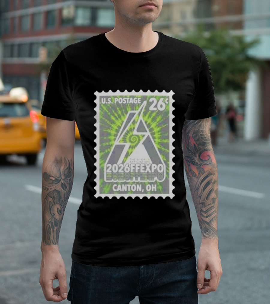 U.S. Postage 26c The Sports Affiliation 2026 FF Expo Canton OH Stamp T-Shirt