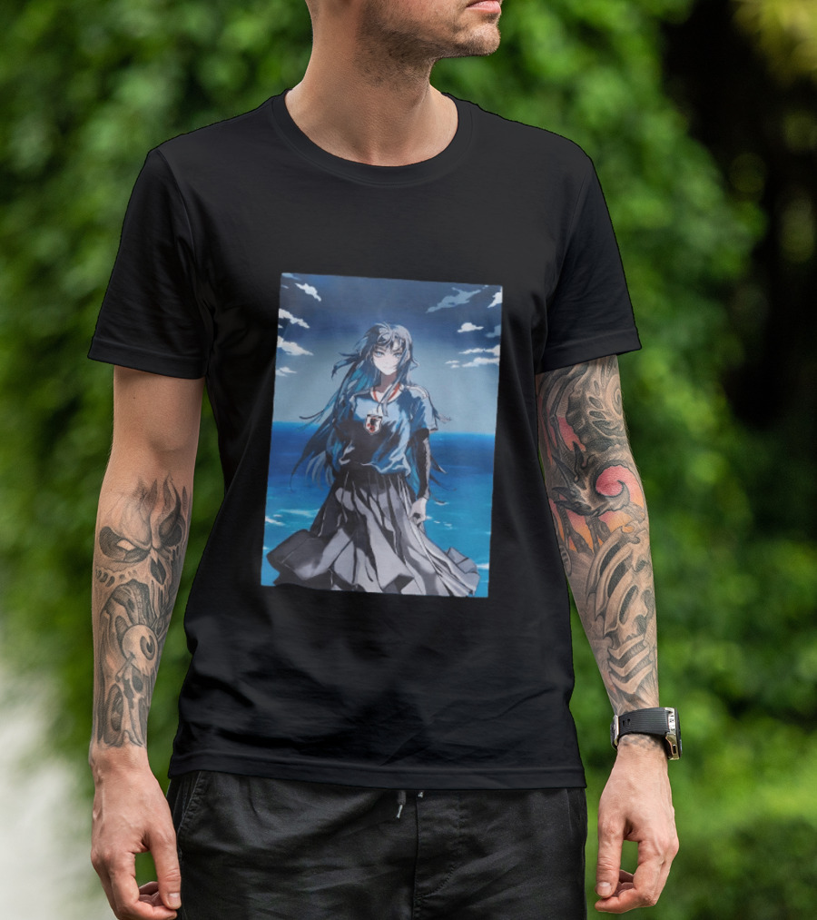 Anime Girl Japan National Football Team JFA Samurai Ocean Scene T-Shirt