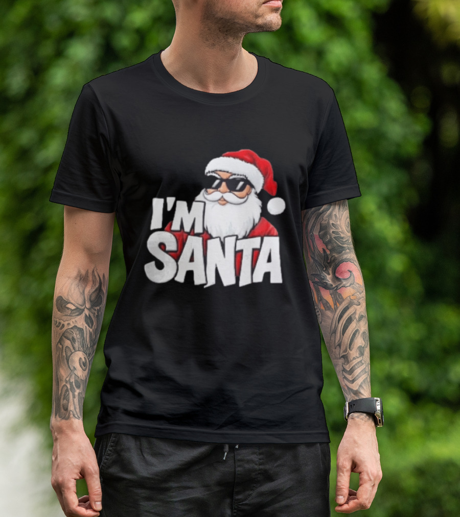 I'm Santa Sunglasses Cool Christmas Holiday T-Shirt