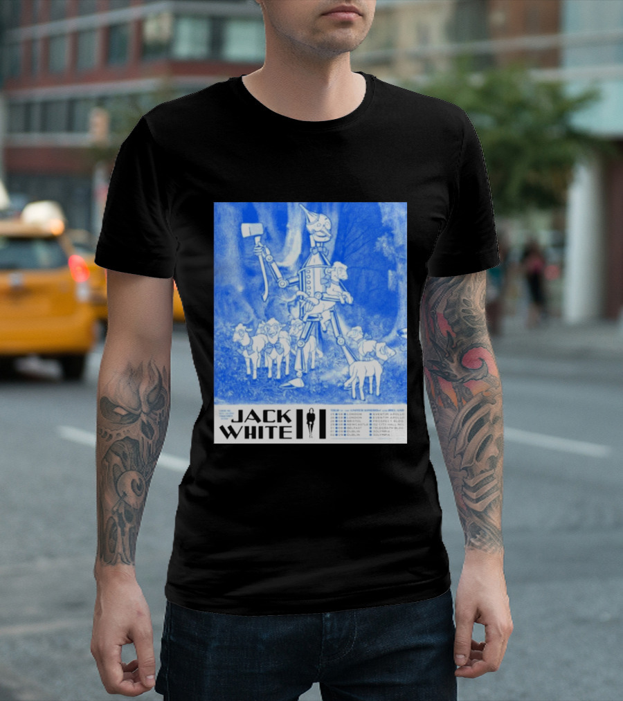 Jack White United Kingdom And Ireland 2026 Tour Tin Man With Sheep T-Shirt