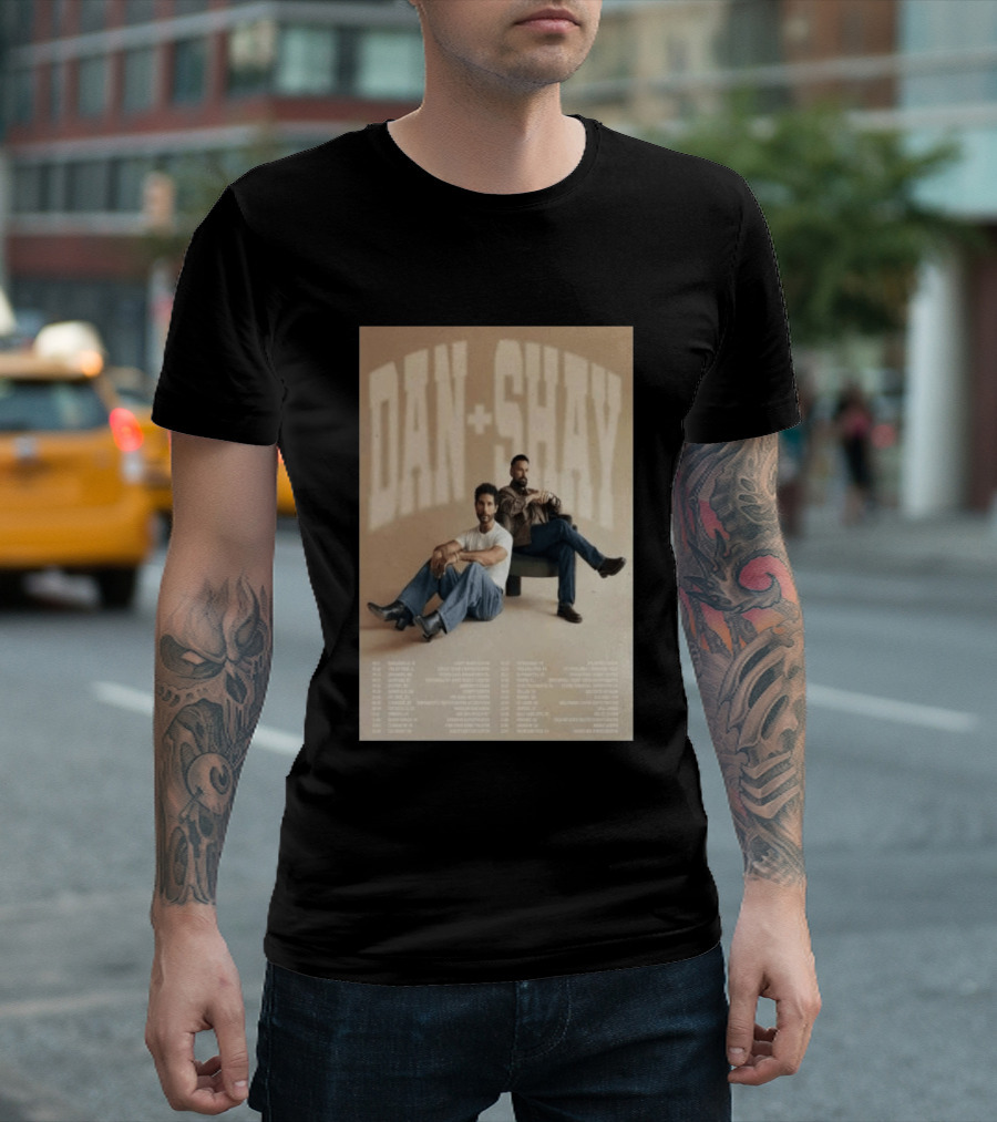 Dan + Shay 2026 Tour Dates Featuring North America Locations T-Shirt