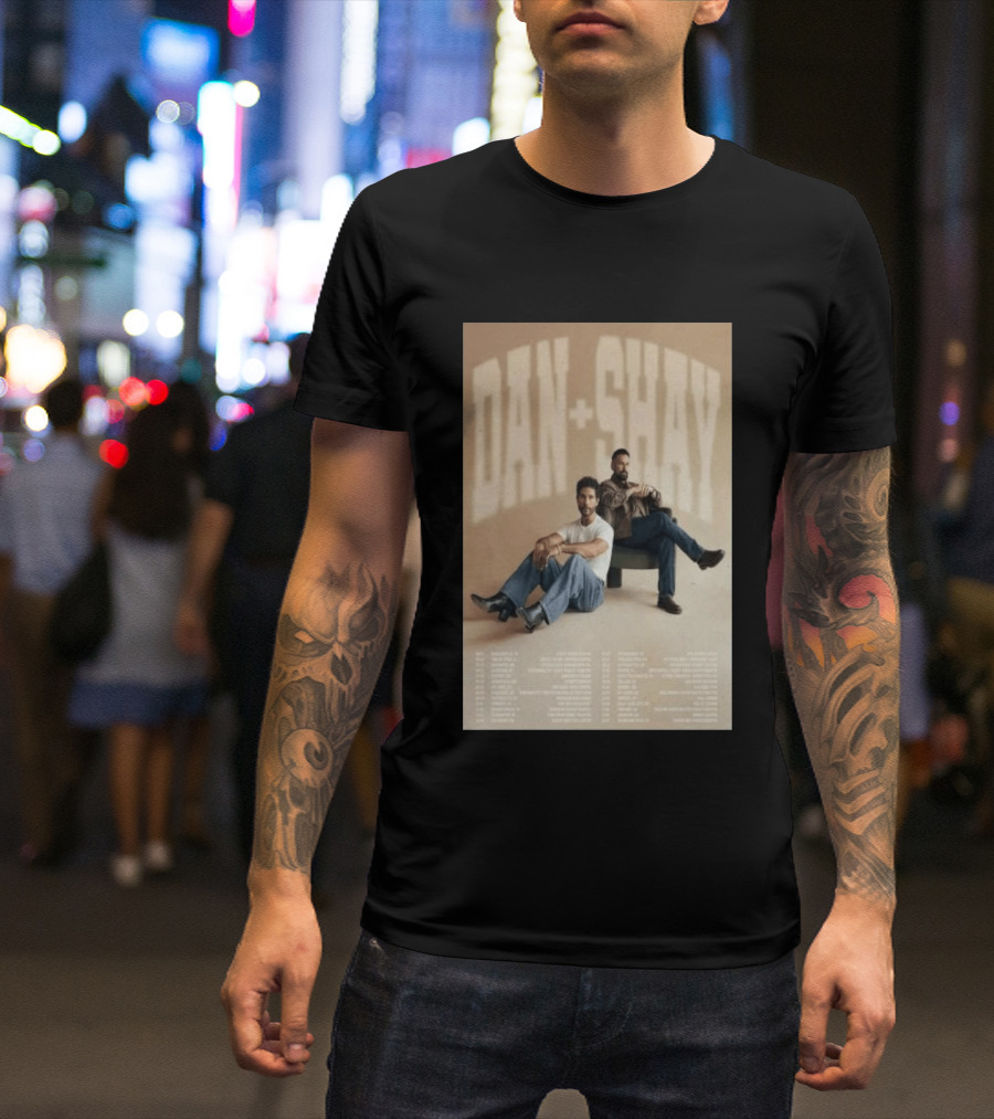 Dan + Shay 2026 Tour Dates Featuring North America Locations T-Shirt