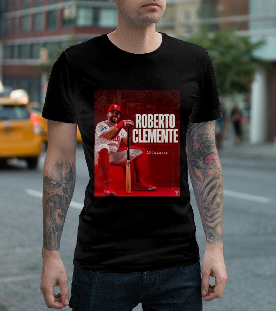 2026 Kyle Schwarber Roberto Clemente Award Nominee Phillies Baseball Recognition T-Shirt