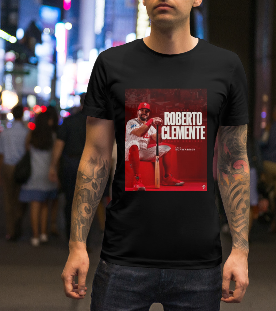 2026 Kyle Schwarber Roberto Clemente Award Nominee Phillies Baseball Recognition T-Shirt