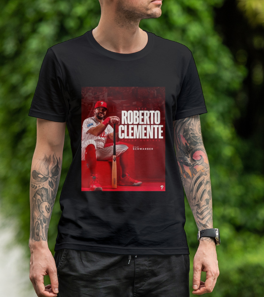 2026 Kyle Schwarber Roberto Clemente Award Nominee Phillies Baseball Recognition T-Shirt