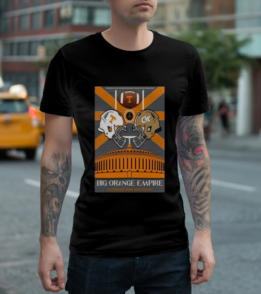 Tennessee Vs Georgia Tech Big Orange Empire September 12 2026 Bobby Dodd Stadium Football Duel T-Shirt