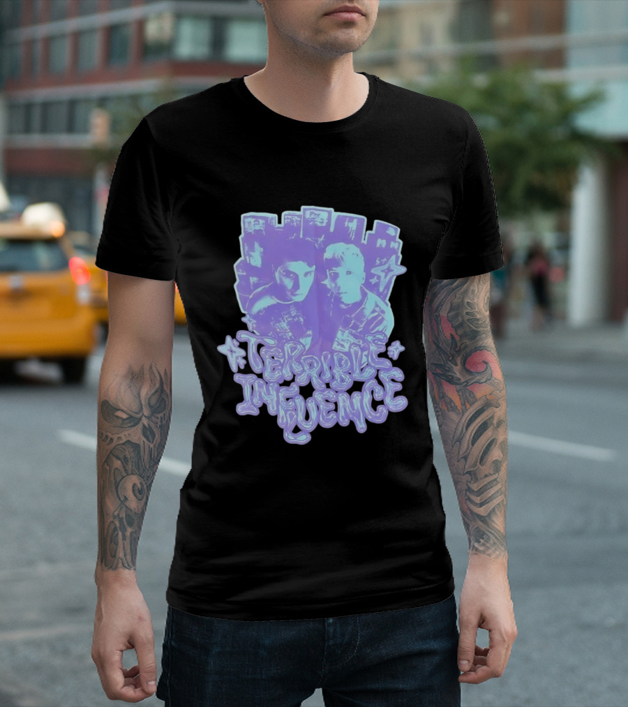 Terrible Influence Gerard Way Frank Iero Graphic Duo Purple T-Shirt