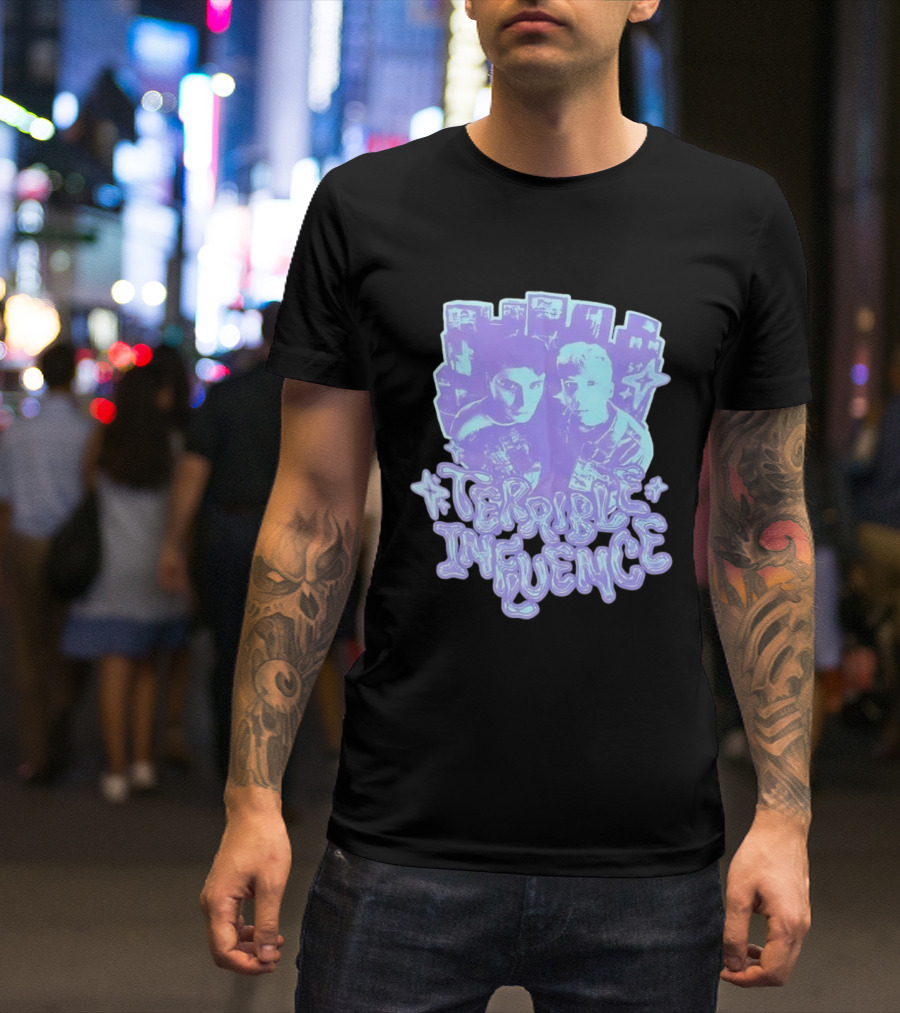 Terrible Influence Gerard Way Frank Iero Graphic Duo Purple T-Shirt