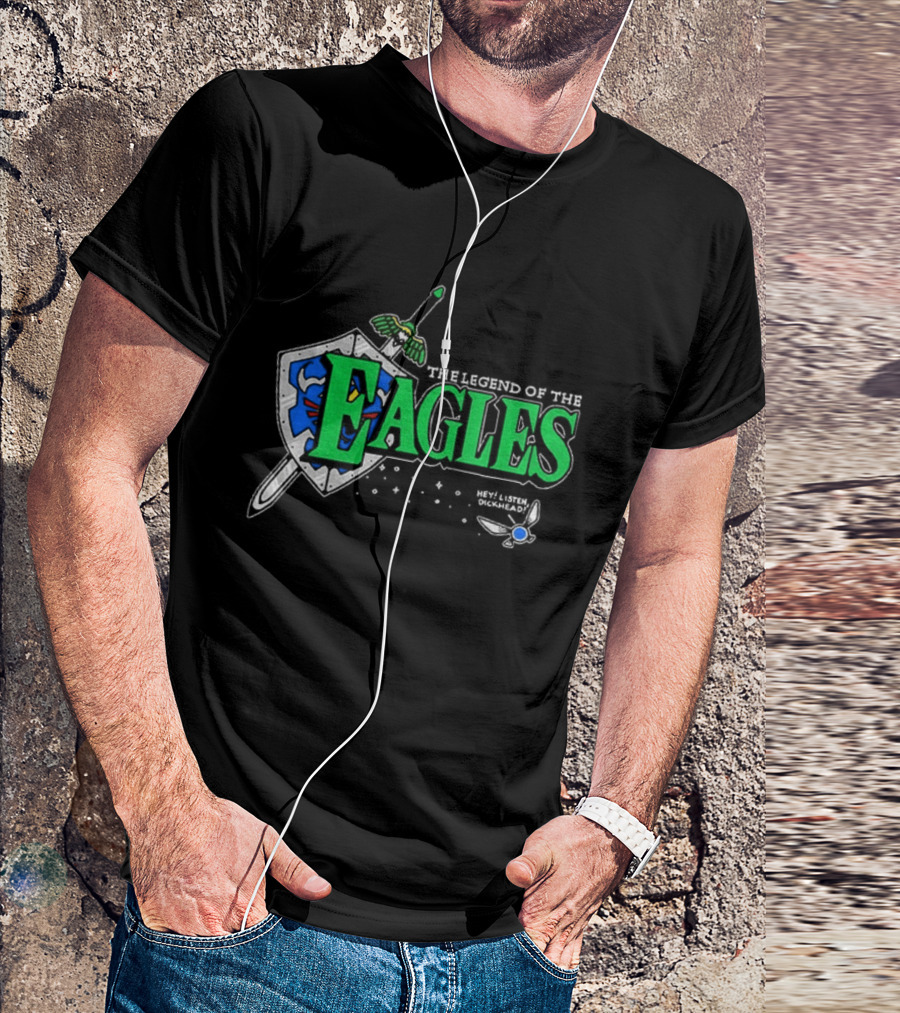 The Legend Of The Eagles Zelda Hey Listen Dickhead Shield Sword Navi T-Shirt