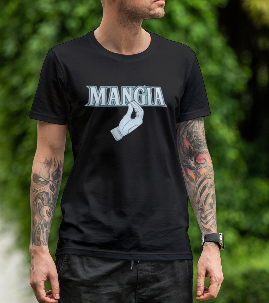 Dominic Canzone Seattle Mariners Mangia Gesture Fan T-Shirt