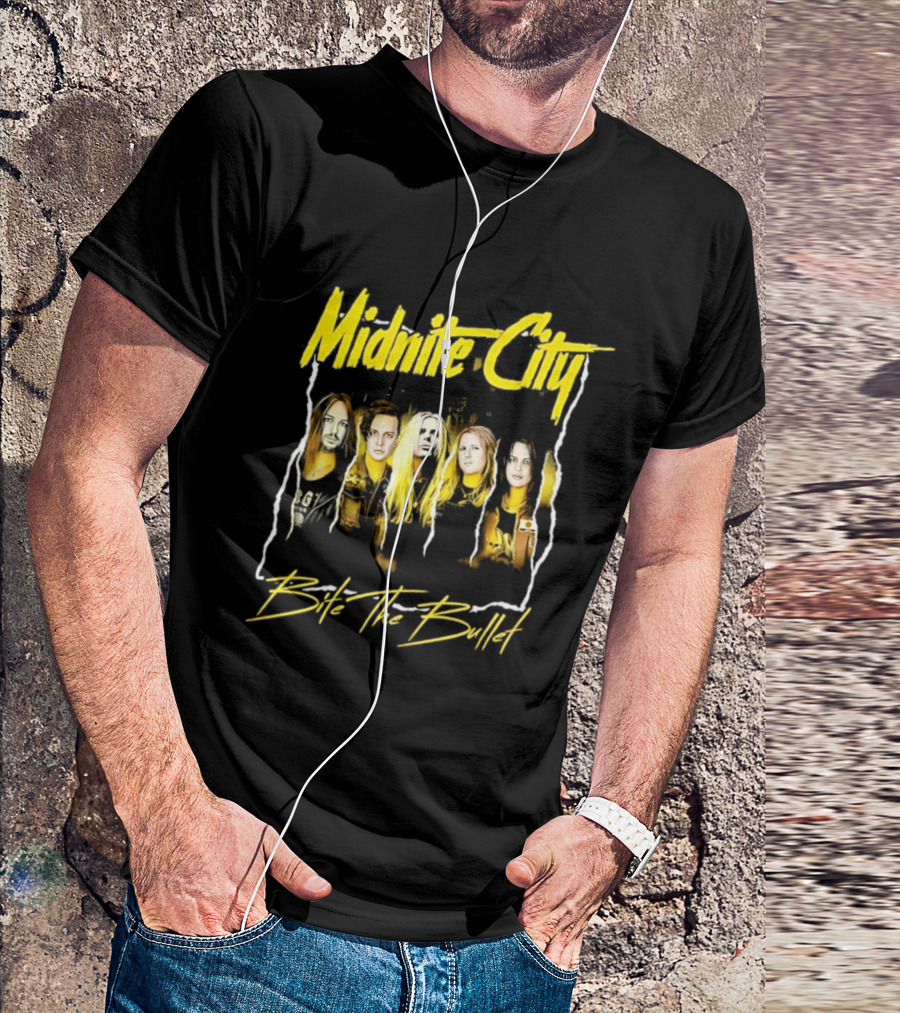 Midnite City Bite The Bullet Band Hard Rock Music T-Shirt