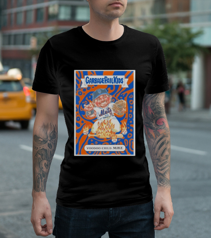 Garbage Pail Kids Mets Voodoo Child Mike Piazza Cards T-Shirt