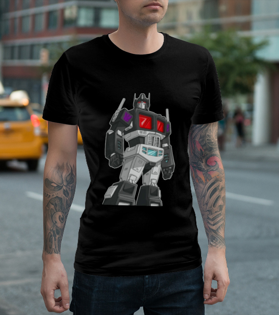Transformers Decepticons Ajs Black Robot Red Windows Grid Cartoon T-Shirt