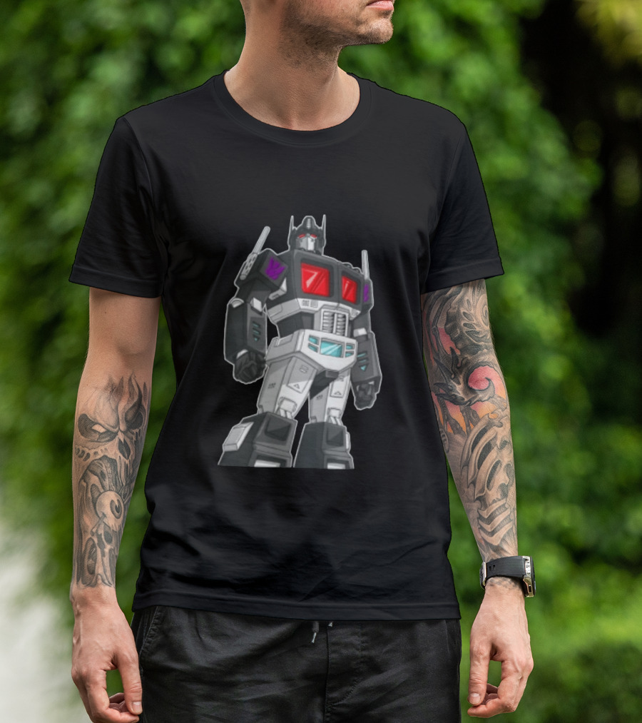 Transformers Decepticons Ajs Black Robot Red Windows Grid Cartoon T-Shirt