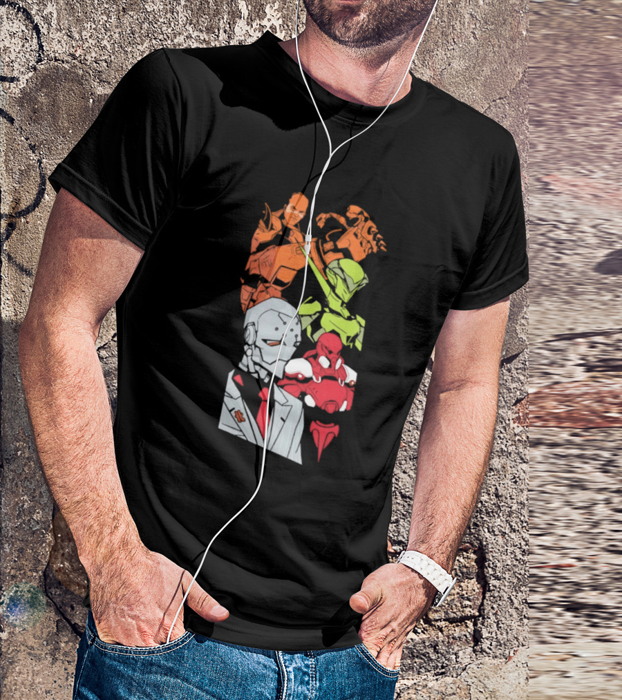 Over Characters Group Sigma Genji Reinhardt Colorful T-Shirt