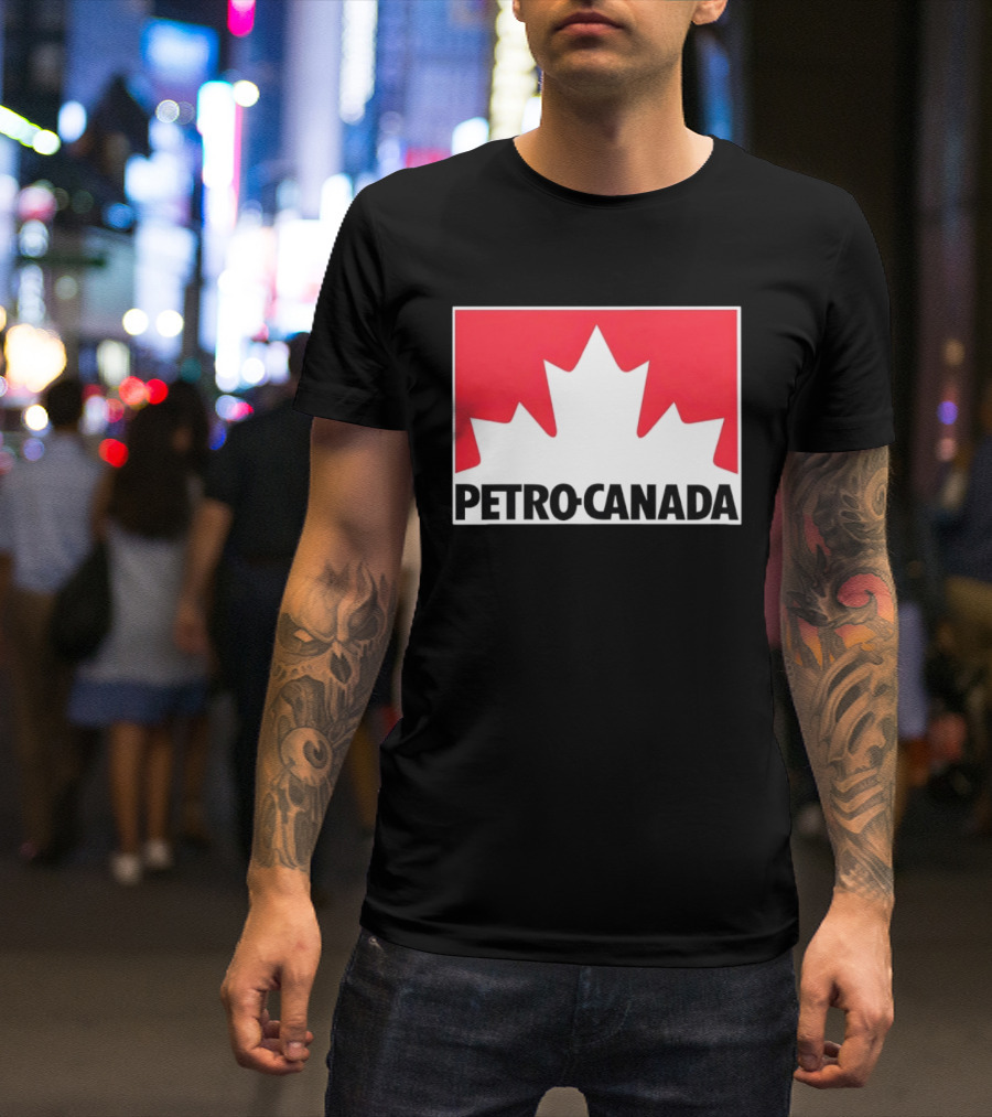 Petro Canada Canadian Gas Station Maple Leaf Branding T-Shirt