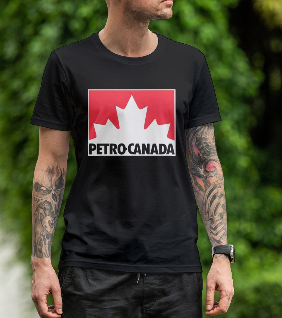 Petro Canada Canadian Gas Station Maple Leaf Branding T-Shirt