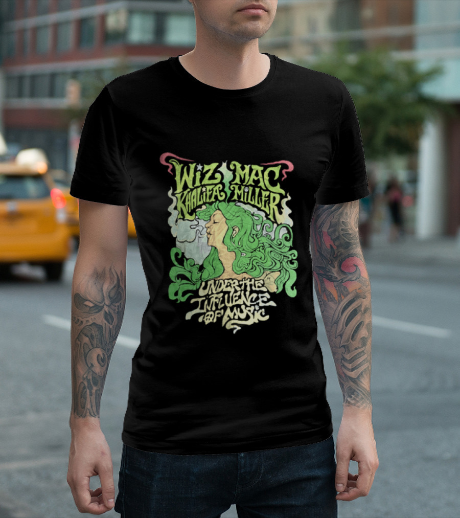 Wiz Khalifa Mac Miller Under The Influence Of Music Tour Colorful T-Shirt