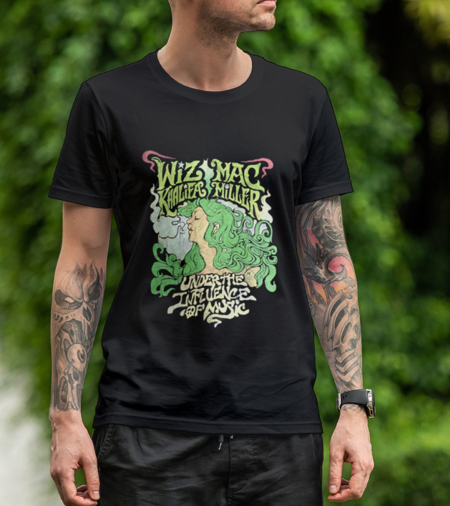 Wiz Khalifa Mac Miller Under The Influence Of Music Tour Colorful T-Shirt