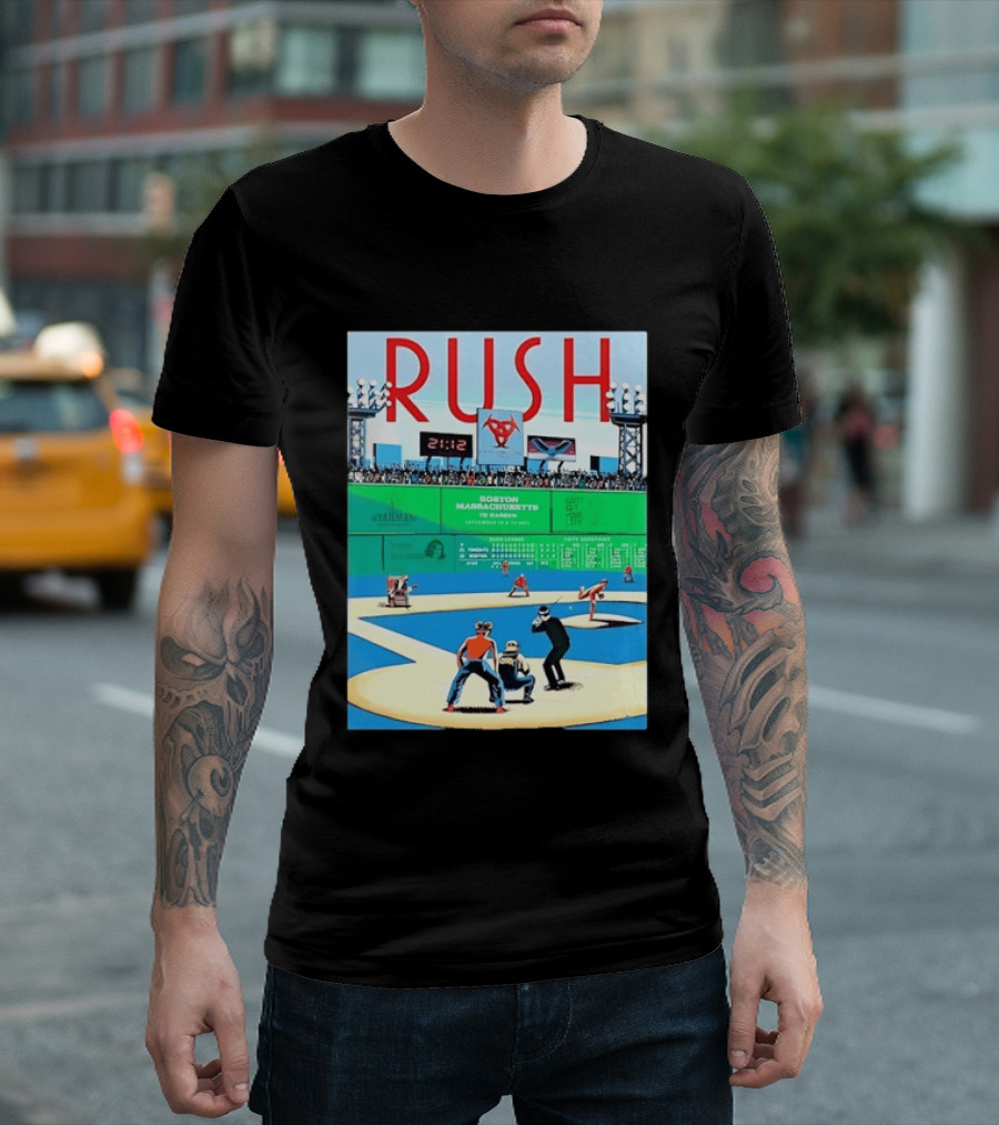 Rush 2112 Fifty Something Tour Boston Massachusetts TD Garden September 5 2024 Stadium Baseball T-Shirt